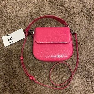Zara Pink Croc Mini Bag *NWT*